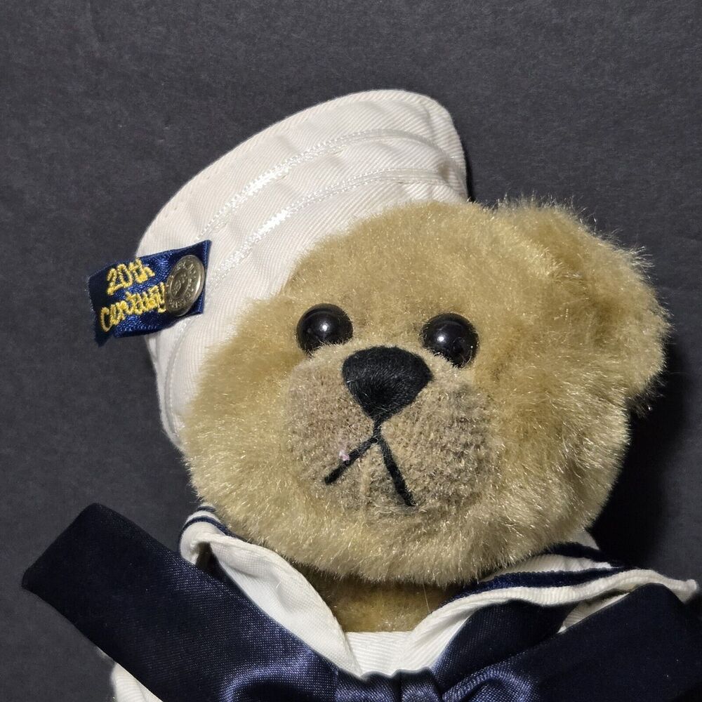 Casey Brass Button Bears 1940’s 20th Century Collectibles 1999 Navy Sailor Bear - Picture 2 of 10